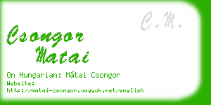 csongor matai business card