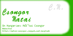 csongor matai business card